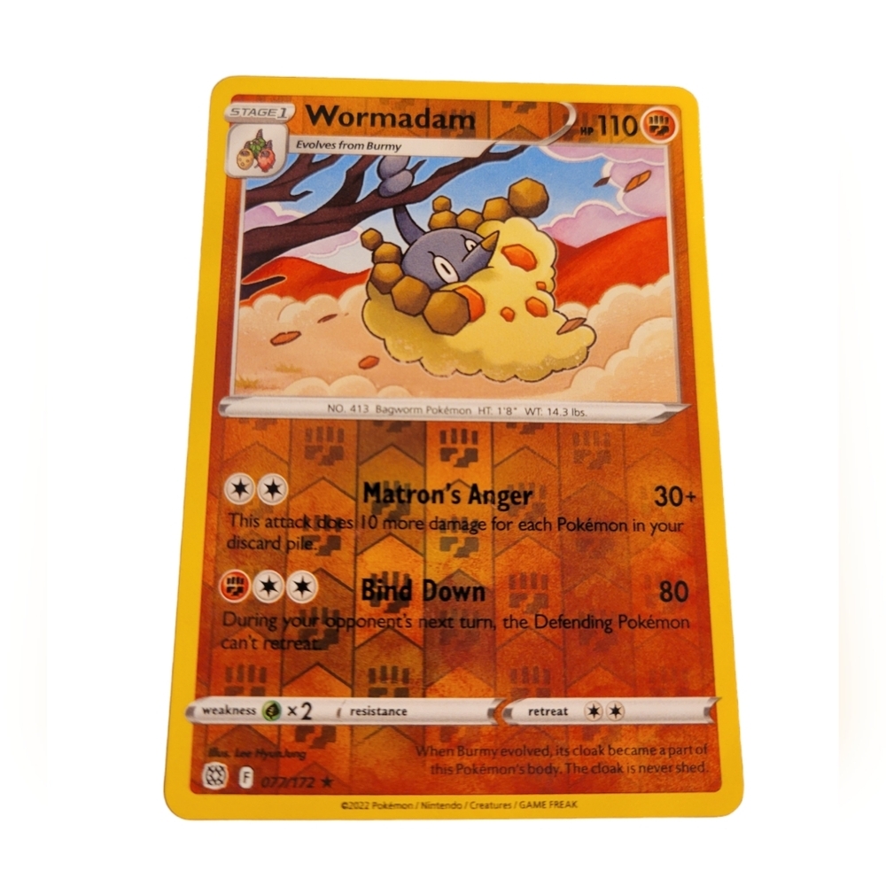 Pokemon TCG Wormadam 077/172 Rare Reverse Holo, Sword & Shield Brilliant Stars